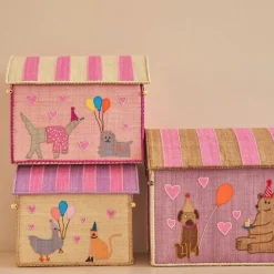 Storage Basket 3 Pieces Party Animal, Pink
