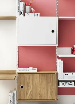 String Cabinet + Door 58x30x42 cm 1-pack, Oak