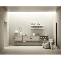 String Cabinet With Sliding Doors 30x78 cm, Black