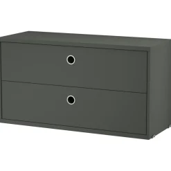 String Chest Of Drawers 78x30 cm, Black Ash