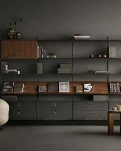 String Chest Of Drawers 78x30 cm, Black Ash