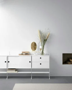 String Chest Of Drawers 78x30 cm, Black Ash