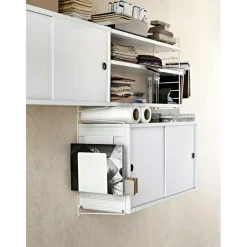 String Magazine Rack, White