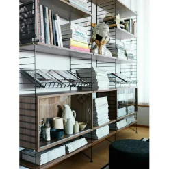 String Magazine Shelf 30x78 cm, Grey