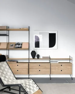 String Magazine Shelf 30x58 cm, Grey