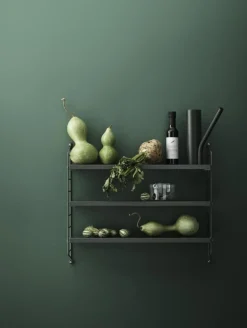 String Pocket Shelf, Black Ash