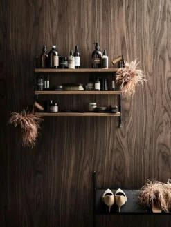 String Pocket Shelf, Black Ash