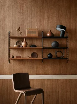 String Pocket Shelf, Black Ash