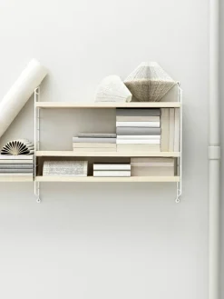 String Pocket Shelf, Black Ash