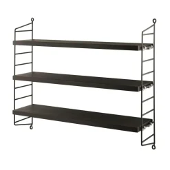 String Pocket Shelf, Black Ash