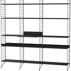 String Shelf Combination L Kitchen, Black