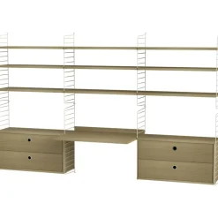 String Shelf Combination F Workspace, White