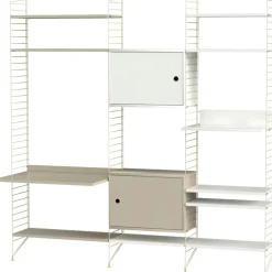 String Shelf Combination P Living Room, White