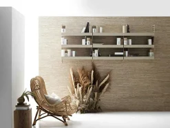 String Shelf With High Edge Metal 30x78 cm, White