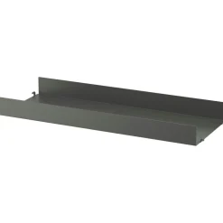 String Shelf With High Edge Metal 30x78 cm, White