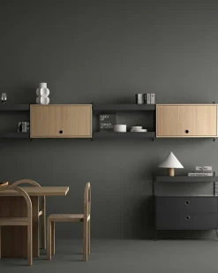 String Shelf With High Edge Metal 30x78 cm, White