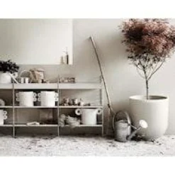 String Shelf With High Edge Metal 30x58 cm, White