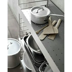 String Shelf With High Edge Metal 30x58 cm, White