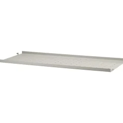 String Shelf With Low Edge Metal 30x78 cm, White