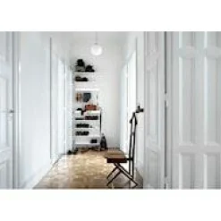 String Shelf With Low Edge Metal 30x58 cm, White