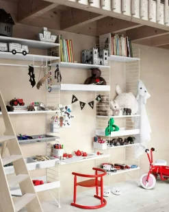 String Shelves 3-pack 78x20 cm, Black Ash