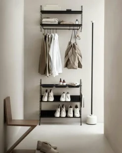 String Shelves 3-pack 78x20 cm, Black Ash