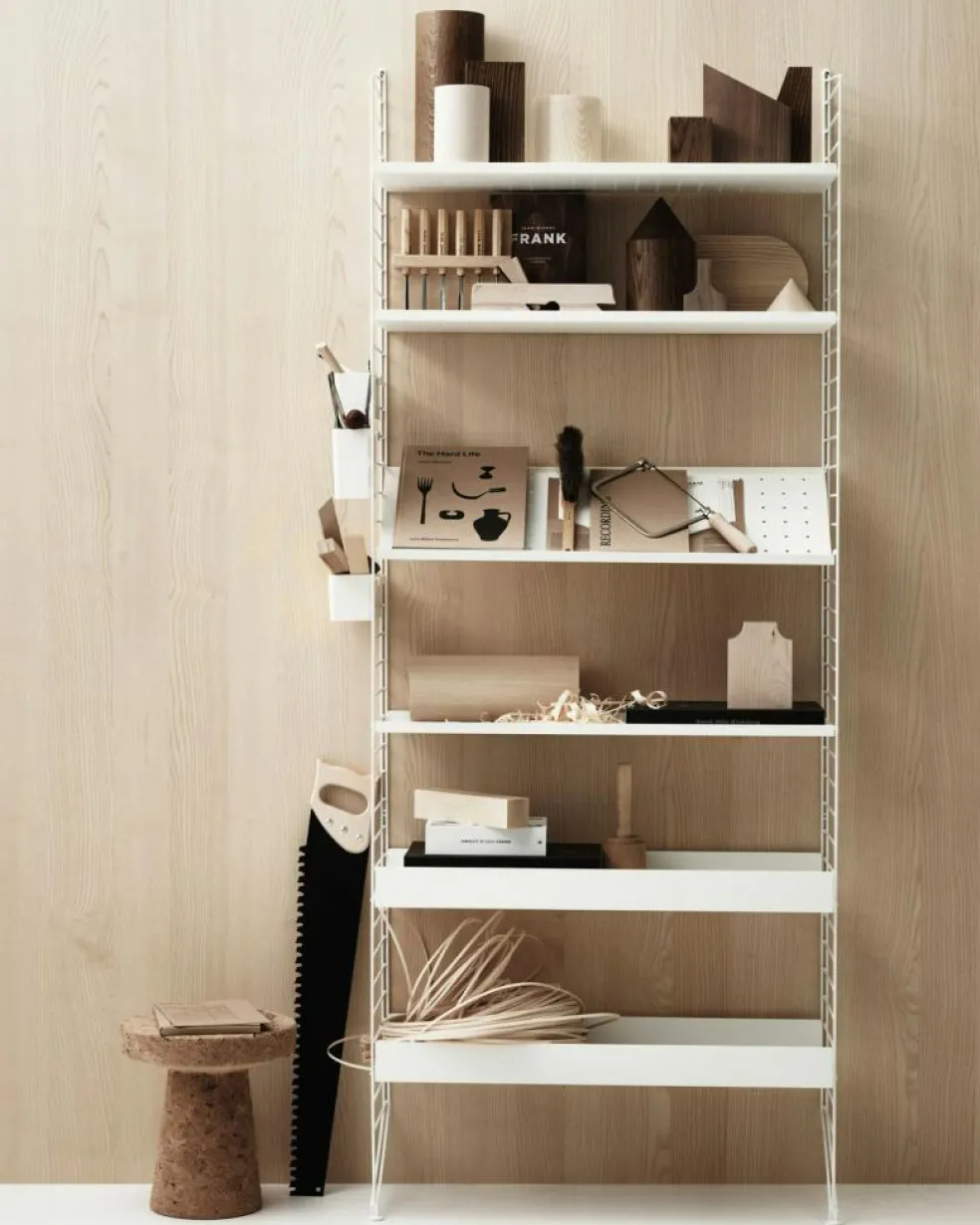 String Shelves 3-pack 58x20 cm, Black Ash