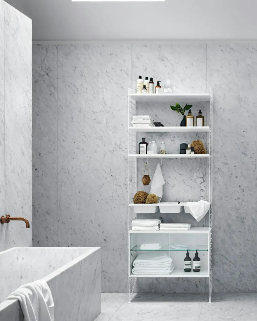 String Shelves 3-pack 58x20 cm, Black Ash