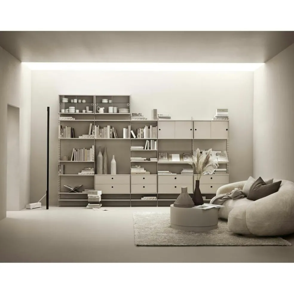 String Shelves 3-pack 58x20 cm, Black Ash