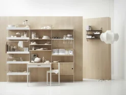 String Shelves 3-pack 58x20 cm, Black Ash