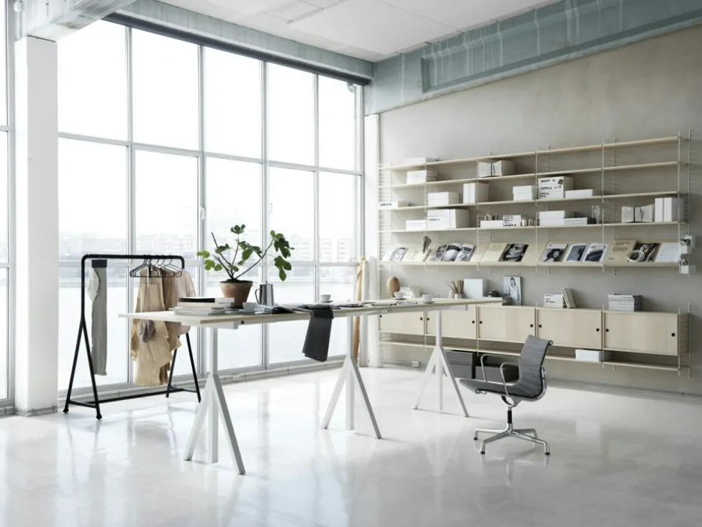 String Shelves 3-pack 58x20 cm, Black Ash