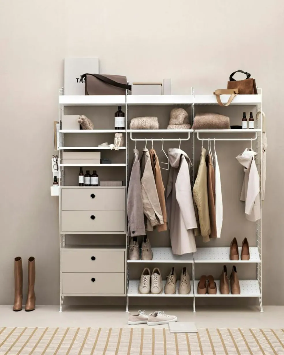 String Shelves 3-pack 58x20 cm, Black Ash