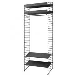 String Shelving System No 12, Black