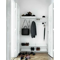 String Shoe Shelf 30x78 cm, White