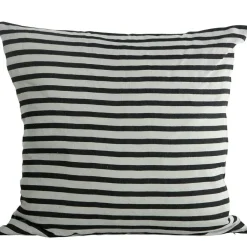 Stripe Cushion Cover 50x50 cm, Black/Grey