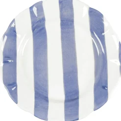 Stripe Plate 28 cm, Blue