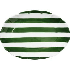 Stripe Serving Plate 36 cm, Green