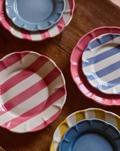 Stripe Side Plate 22 cm, Blue