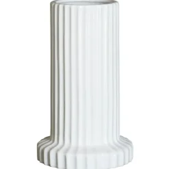Stripe Vase, Shiny White