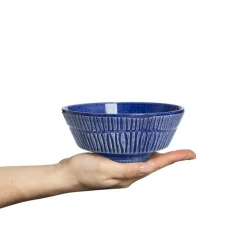 Stripes Bowl 50 cl, Blue