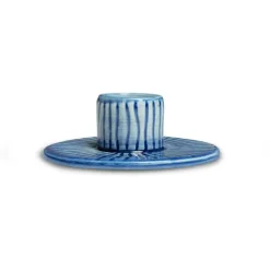 Stripes Candle Holder 8 cm, Cinnamon