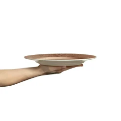 Stripes Plate 28 cm, Sand