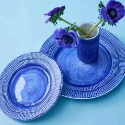 Stripes Plate 21 cm, White