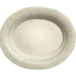 Stripes Platter 35x30 cm, Light blue