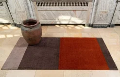 Stripes Rug Sand/Terracotta, 90x200 cm