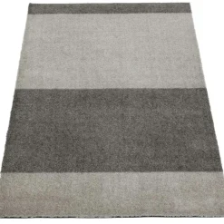 Stripes Rug Steel Grey / Light Grey, 90x200 cm