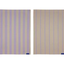 STRIPES Tea Towel 2-pack 50x70 cm, Mint