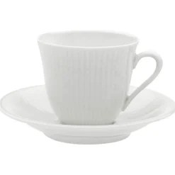 Swedish Grace Coffee Cup With Saucer 16 cl, Snow (White)