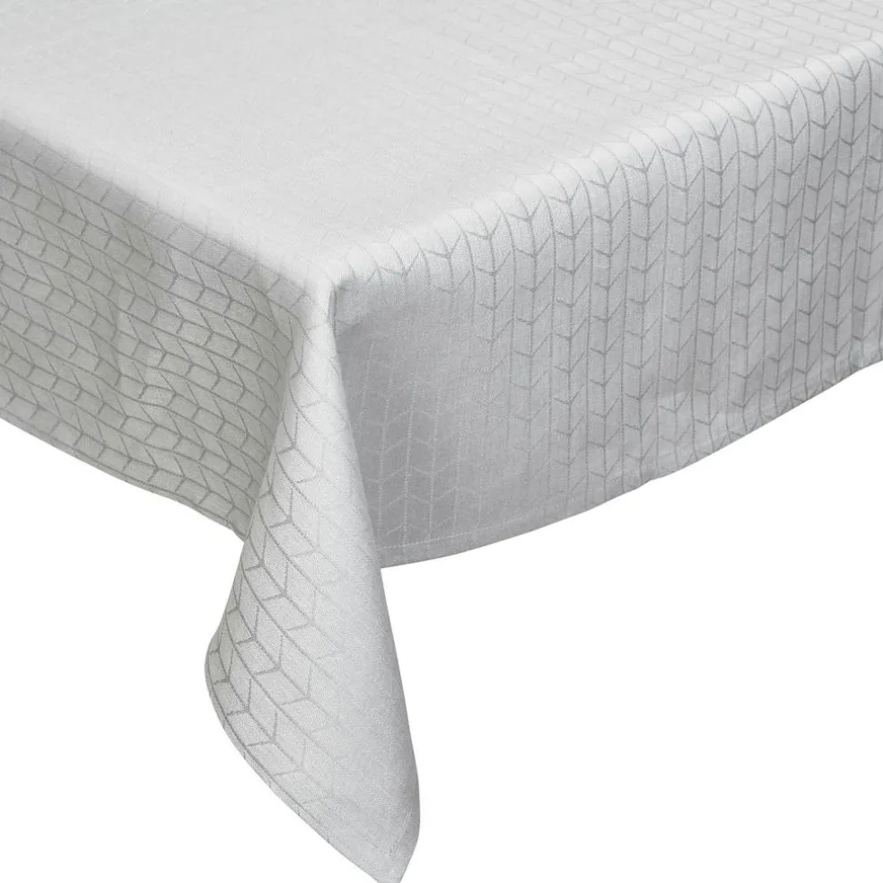 Swedish Grace Tablecloth 145x270 cm, Fog (Light Grey)