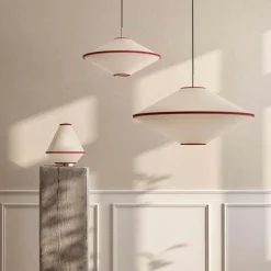 Tafta Pendant Ø65 cm Red/Off-white